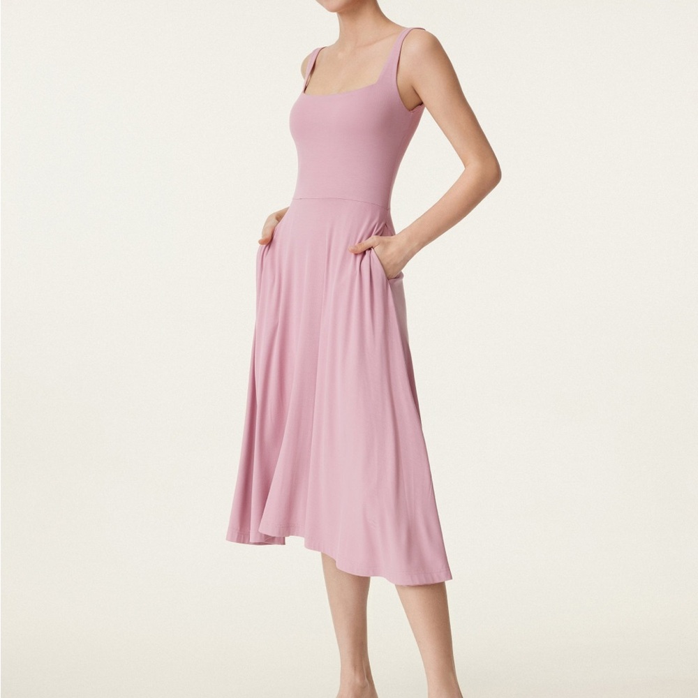 EUC OGL Navy Sleeveless Midi Dress with built-in bra - Picture 6 of 7